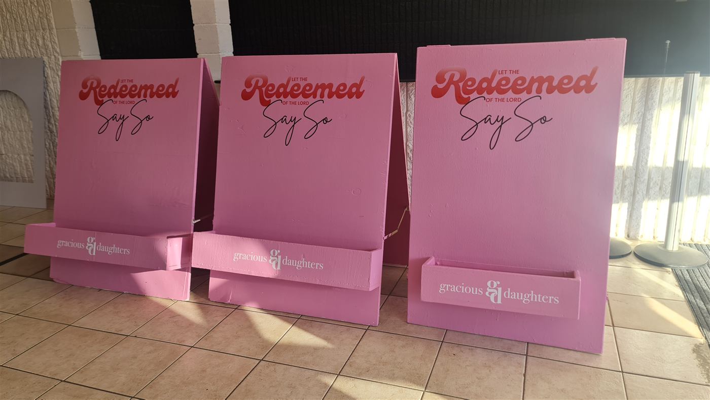 Let the Redeemed of the Lord Say So A-frame sandwich boards