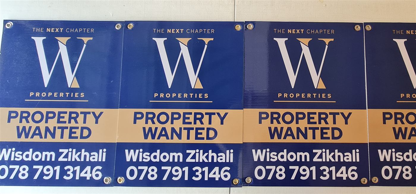 5mm thick real estate agent boards printed for a property brand